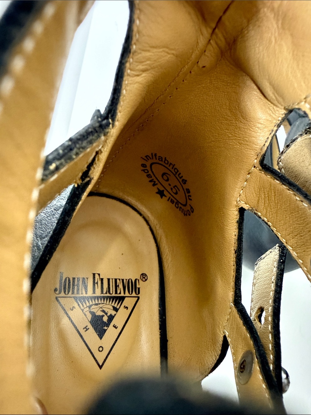 John Fluevog Bekke Black Leather Studded Cutout Ankle Boots 6.5 - Picture 6 of 13